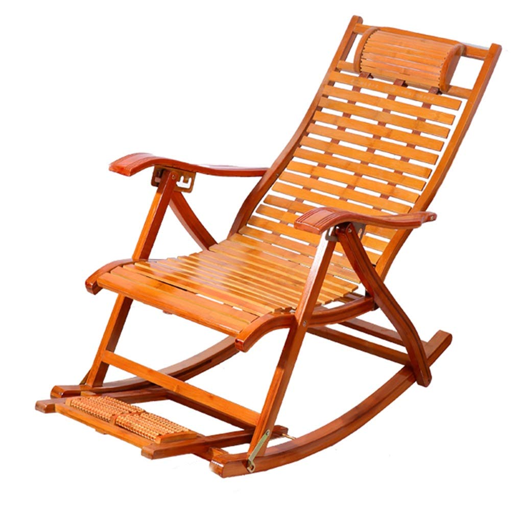 Amazon.co.jp: リクライニングチェア竹ロッキングチェア大人用